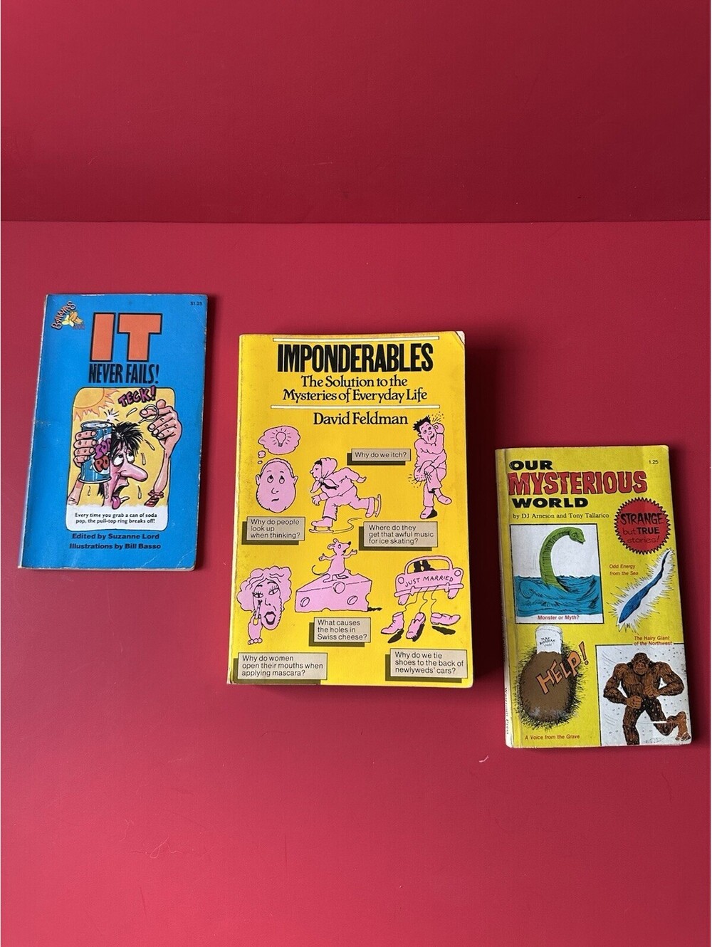 Vtg Kids Books Set Of Three It Never Fails, Imponderables, Our Mysterious World